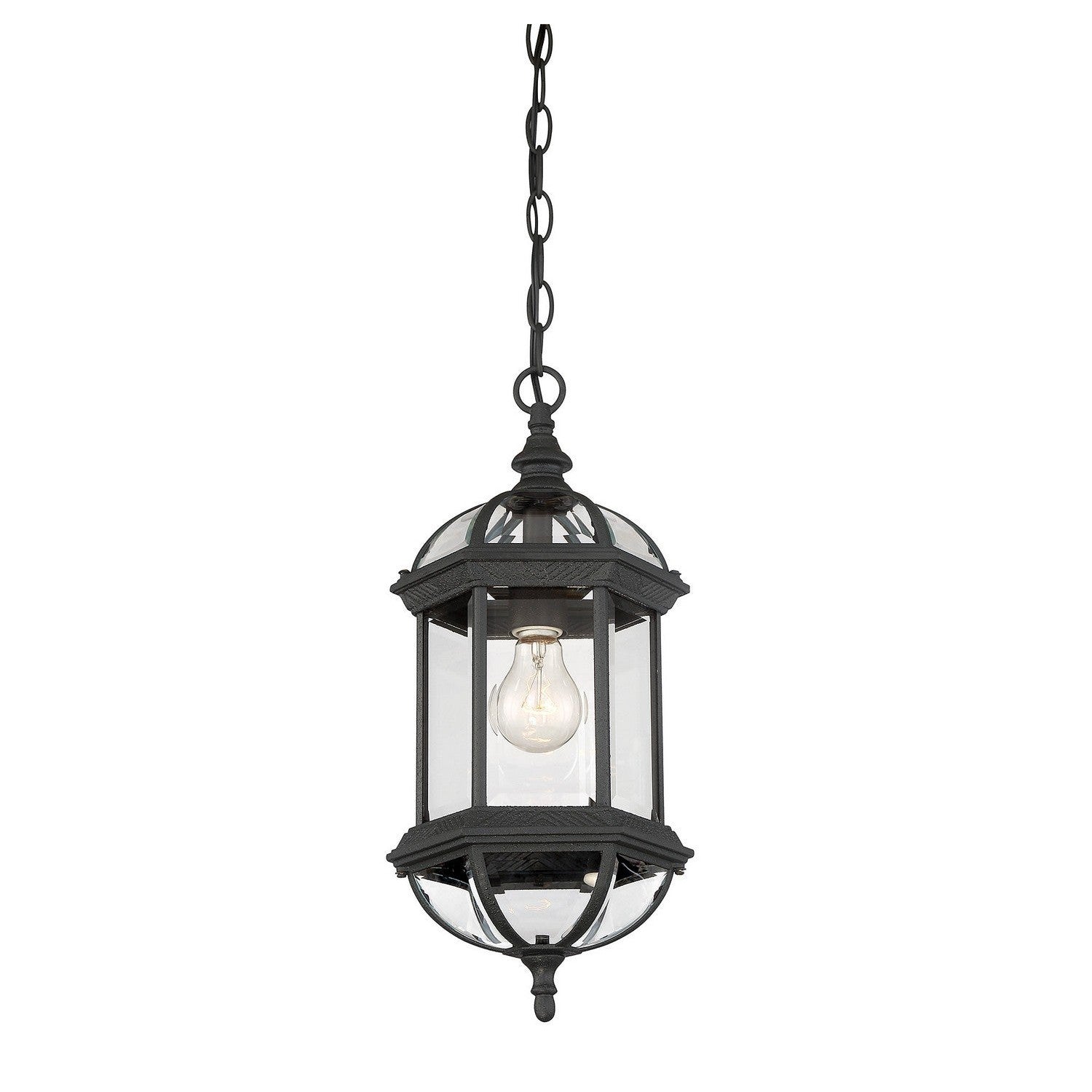 Savoy House - 5-0631-BK - One Light Hanging Lantern - Kensington - Textured Black