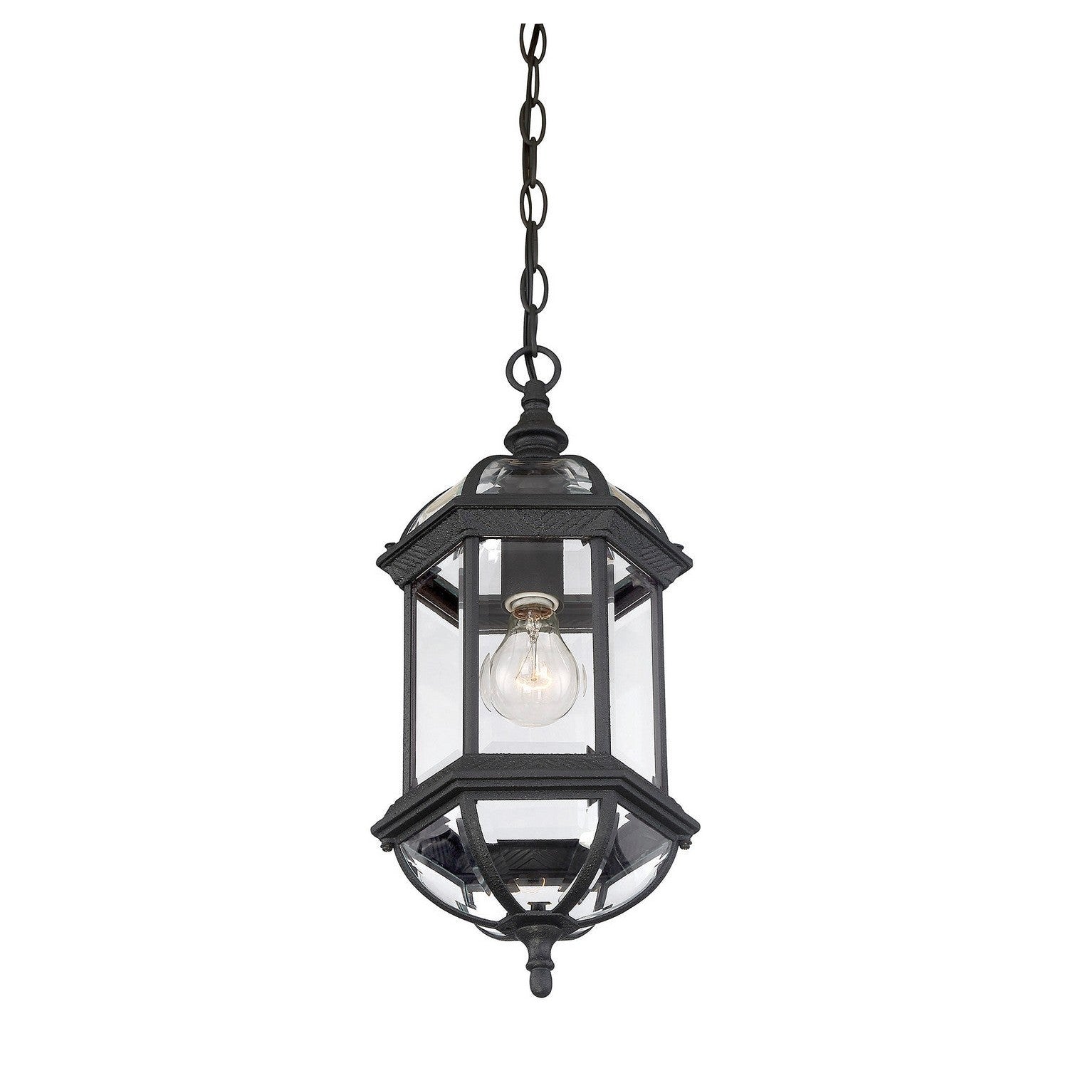 Savoy House - 5-0631-BK - One Light Hanging Lantern - Kensington - Textured Black