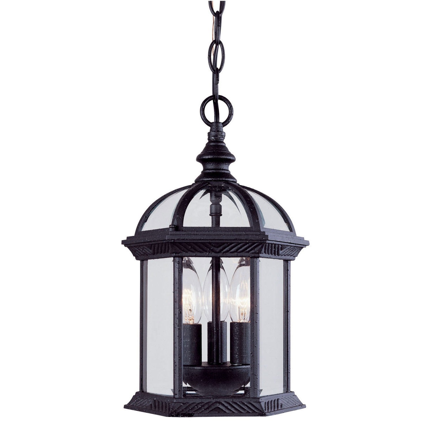 Savoy House - 5-0635-BK - Three Light Hanging Lantern - Kensington - Textured Black
