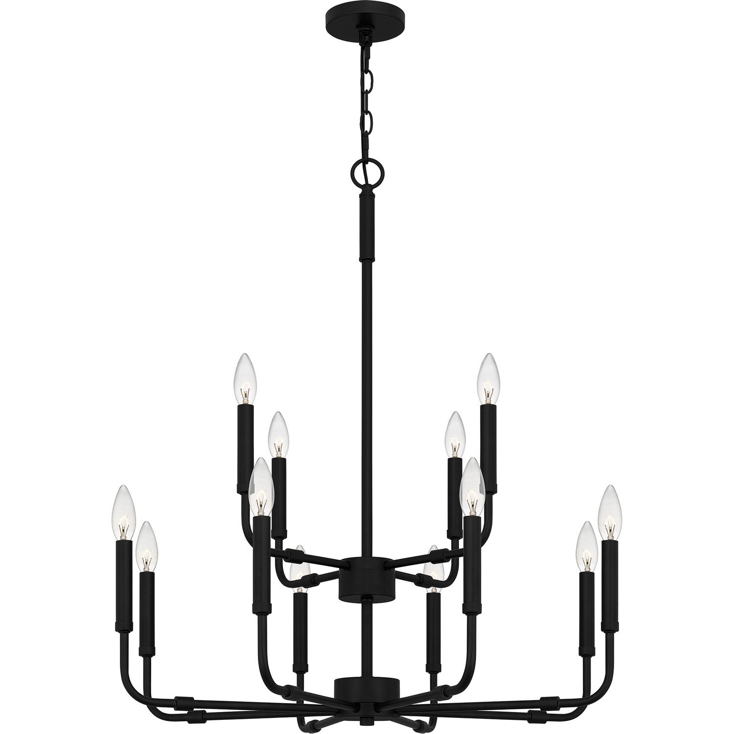 Quoizel - ABR5128MBK - 12 Light Chandelier - Abner - Matte Black