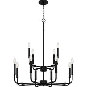 Quoizel - ABR5128MBK - 12 Light Chandelier - Abner - Matte Black