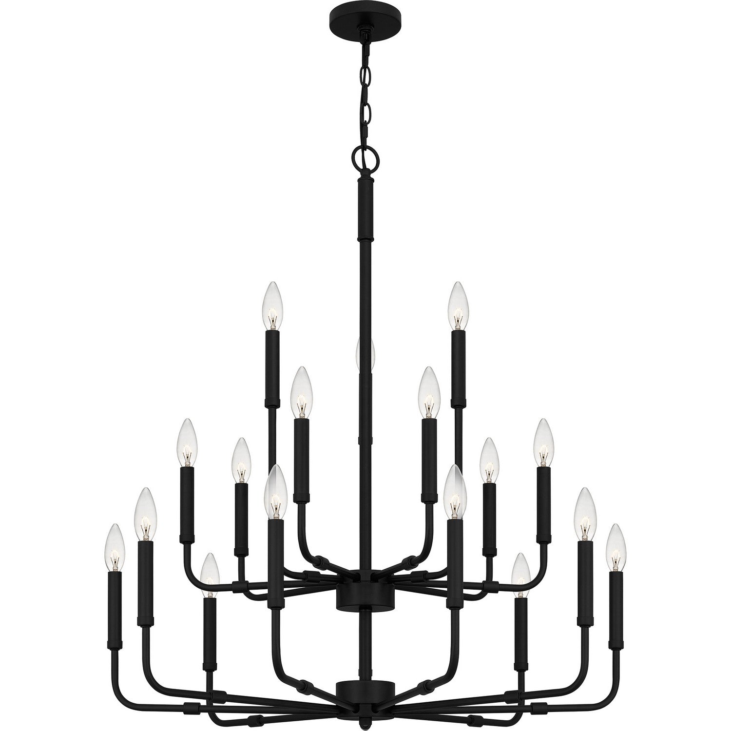 Quoizel - ABR5132MBK - 18 Light Chandelier - Abner - Matte Black