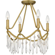 Quoizel - AID1712AB - Four Light Semi Flush Mount - Airedale - Aged Brass