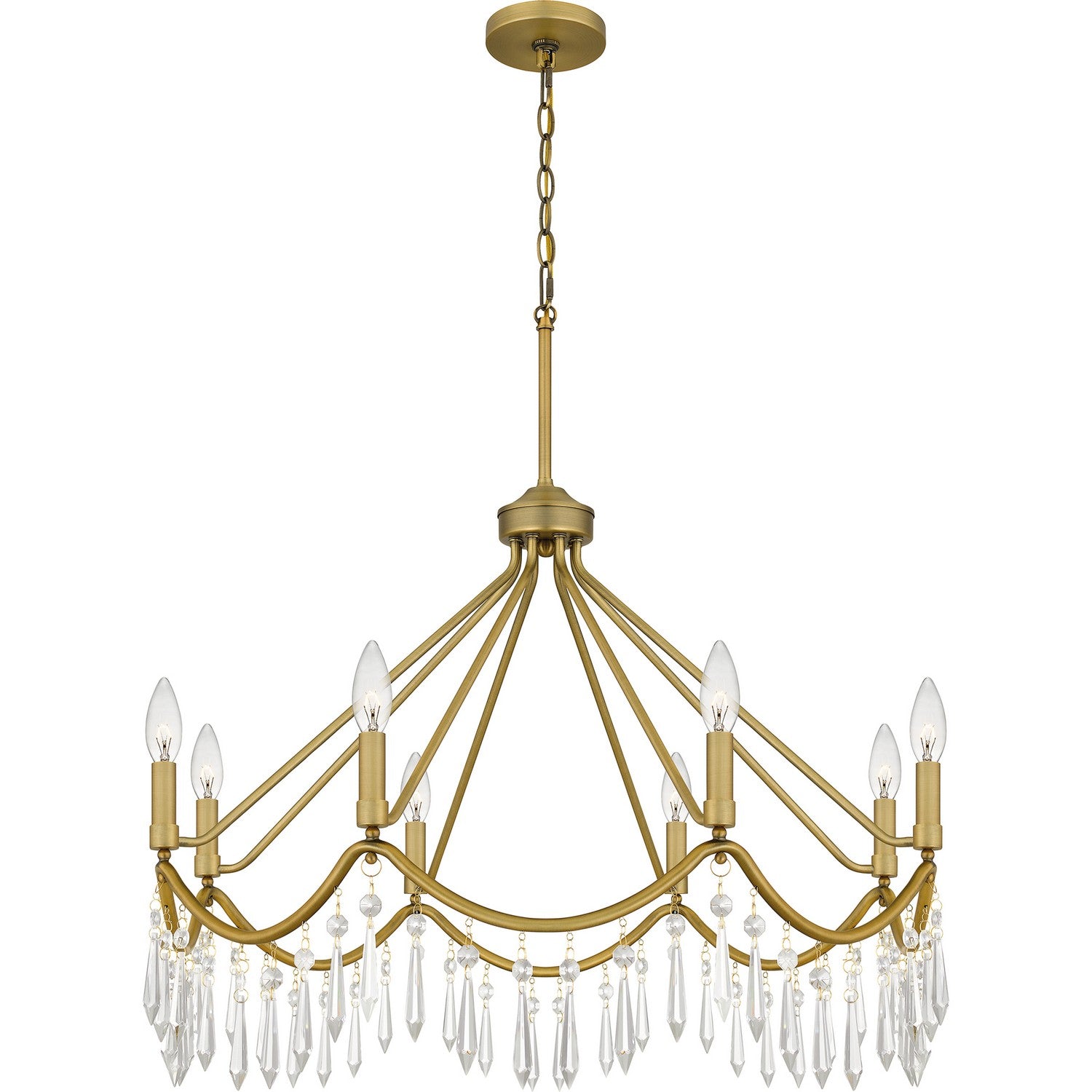 Quoizel - AID5030AB - Eight Light Chandelier - Airedale - Aged Brass