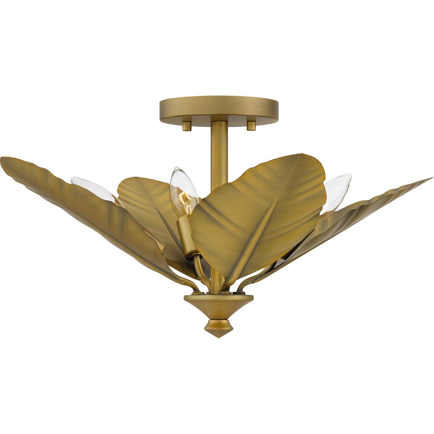 Quoizel - BAY1718AB - Four Light Semi Flush Mount - Bayley - Aged Brass