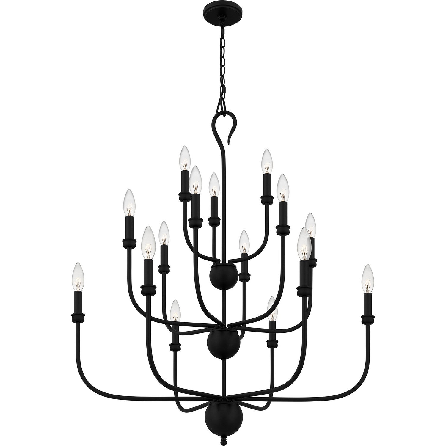 Quoizel - BLA5032MBK - 15 Light Chandelier - Blanche - Matte Black