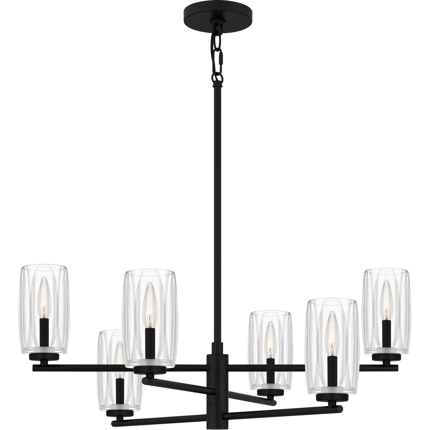 Quoizel - CUN5026MBK - Six Light Chandelier - Cunningham - Matte Black