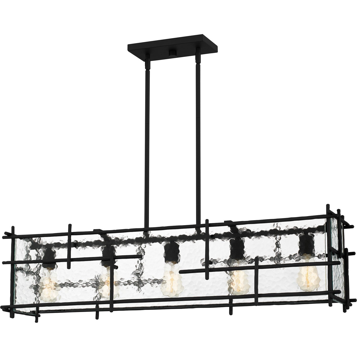 Quoizel - DPN538MBK - Five Light Linear Chandelier - Daphne - Matte Black