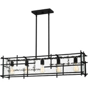 Quoizel - DPN538MBK - Five Light Linear Chandelier - Daphne - Matte Black