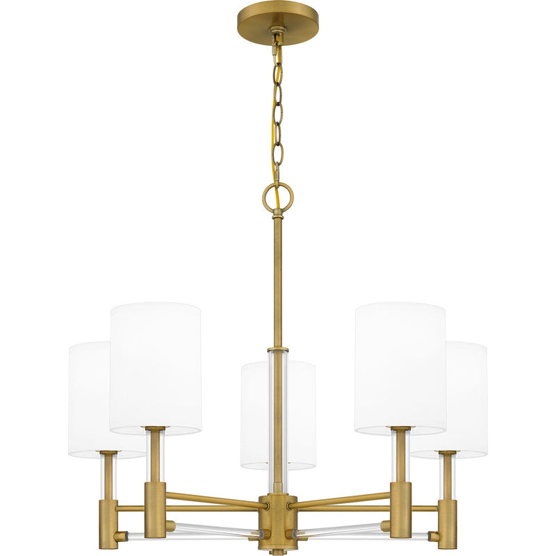 Quoizel - GCN5026AB - Five Light Chandelier - Gretchen - Aged Brass