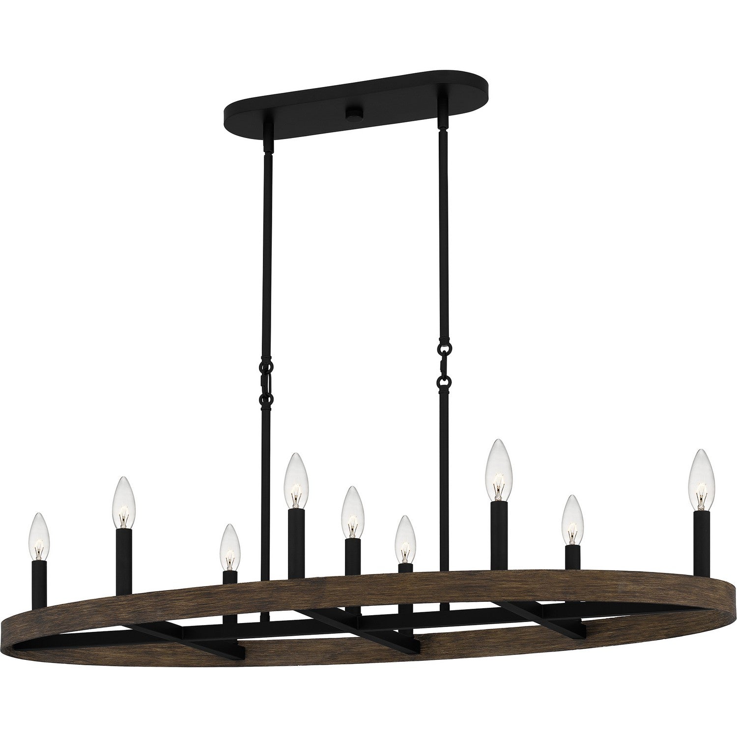 Quoizel - HDR842MBK - Nine Light Linear Chandelier - Hendrix - Matte Black