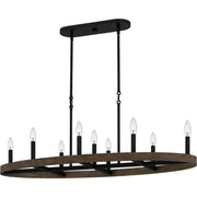 Quoizel - HDR842MBK - Nine Light Linear Chandelier - Hendrix - Matte Black