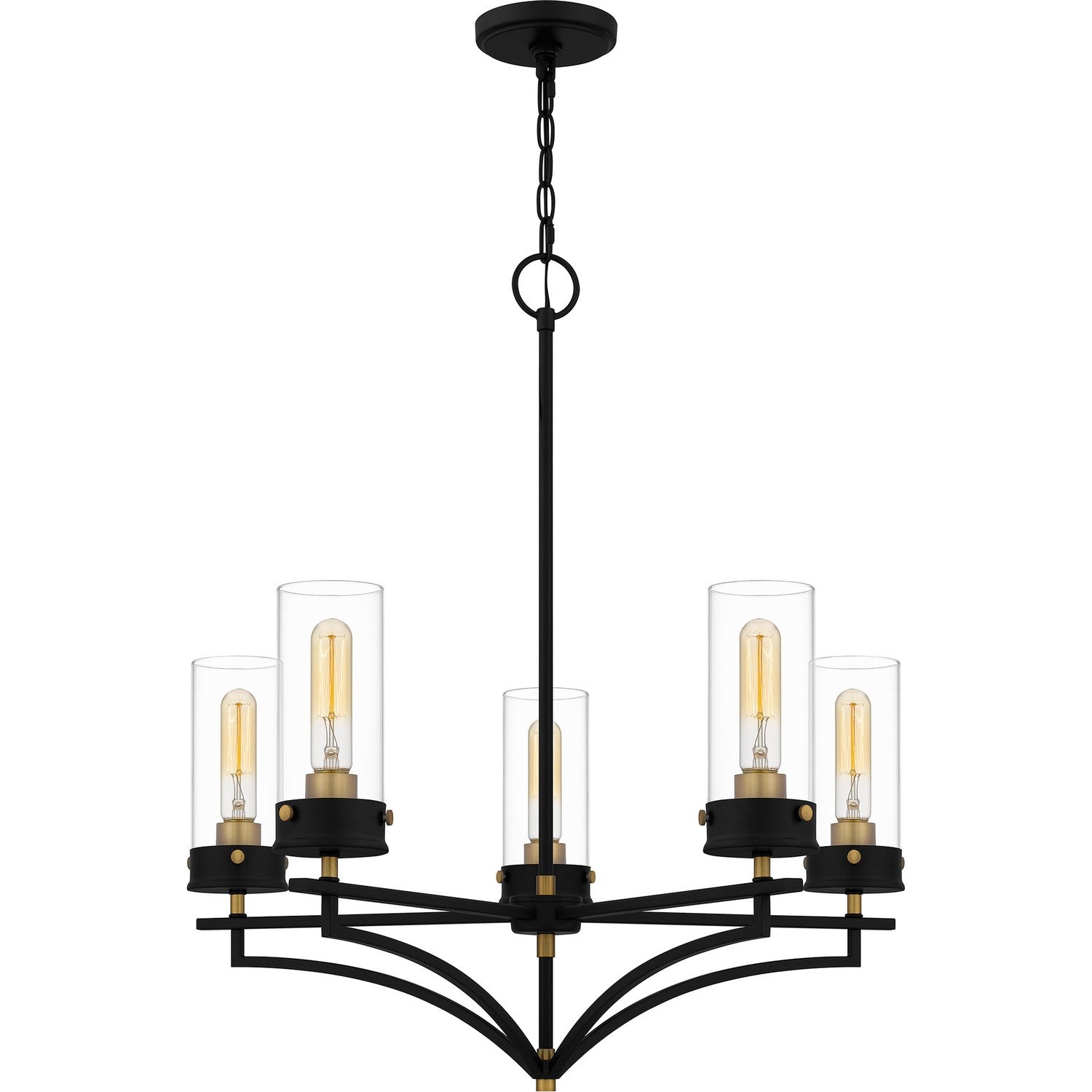 Quoizel - HLS5026MBK - Five Light Chandelier - Hillside - Matte Black