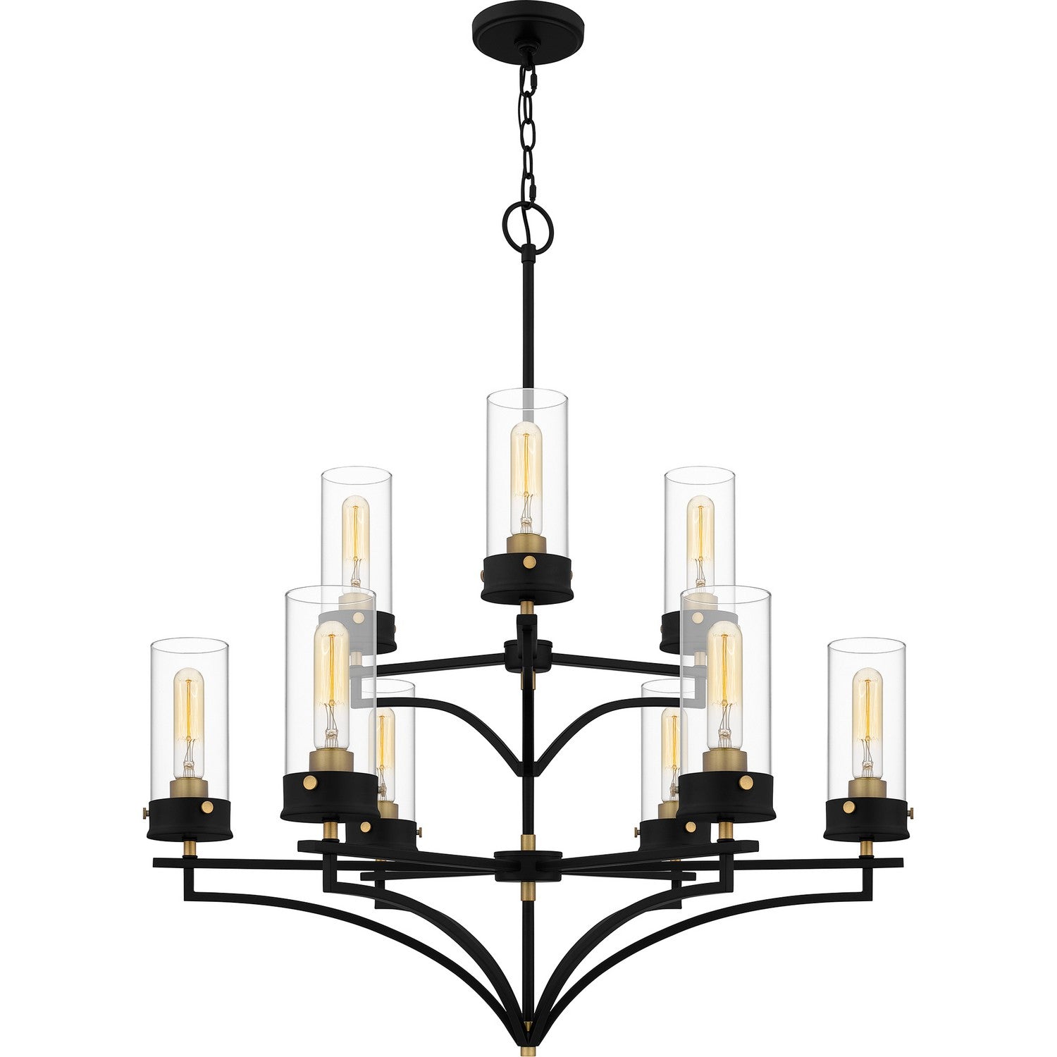 Quoizel - HLS5031MBK - Nine Light Chandelier - Hillside - Matte Black