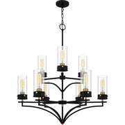 Quoizel - HLS5031MBK - Nine Light Chandelier - Hillside - Matte Black