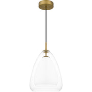 Quoizel - PCAER1511AB - One Light Pendant - Aero - Aged Brass