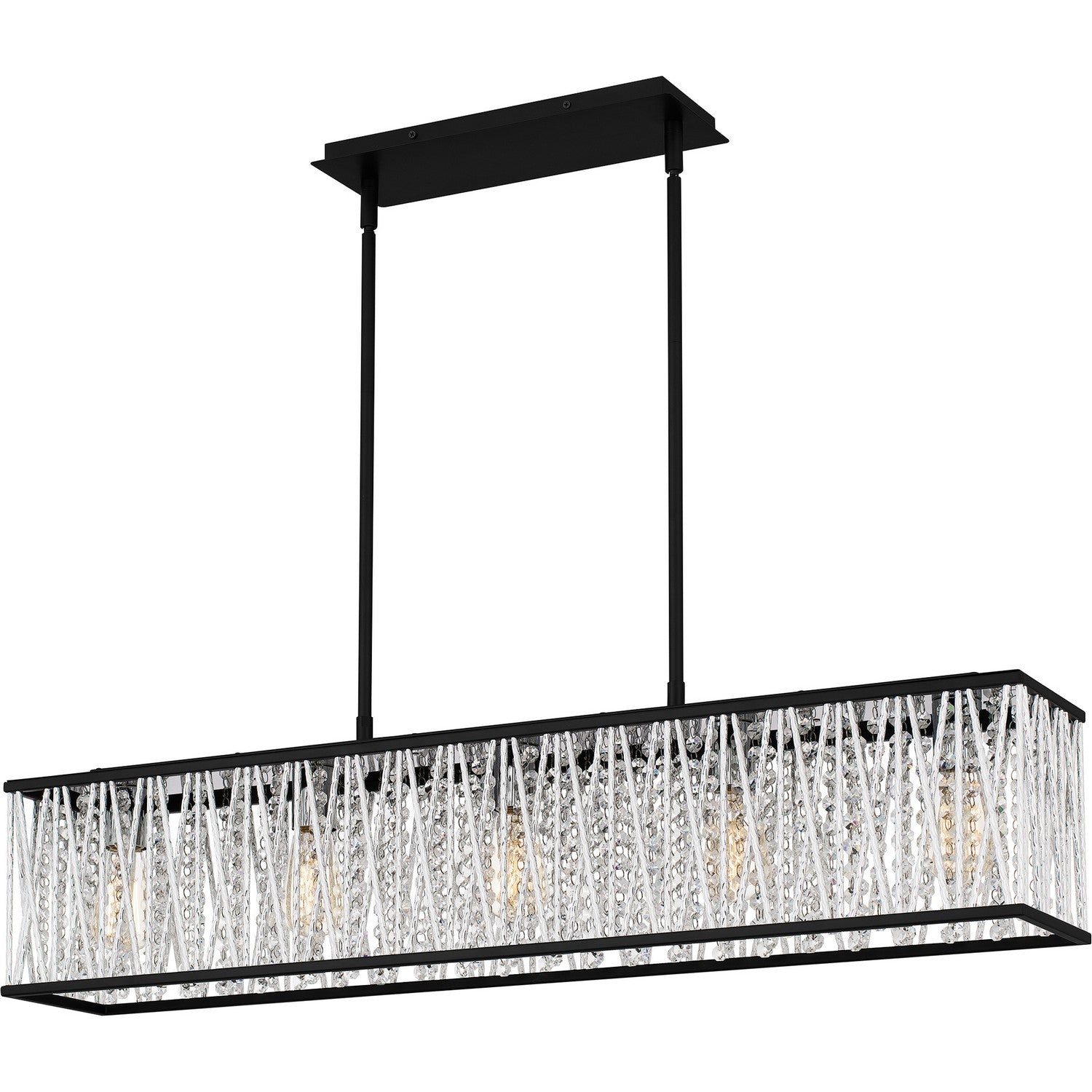 Quoizel - PCCET538MBK - Five Light Linear Chandelier - Celeste - Matte Black