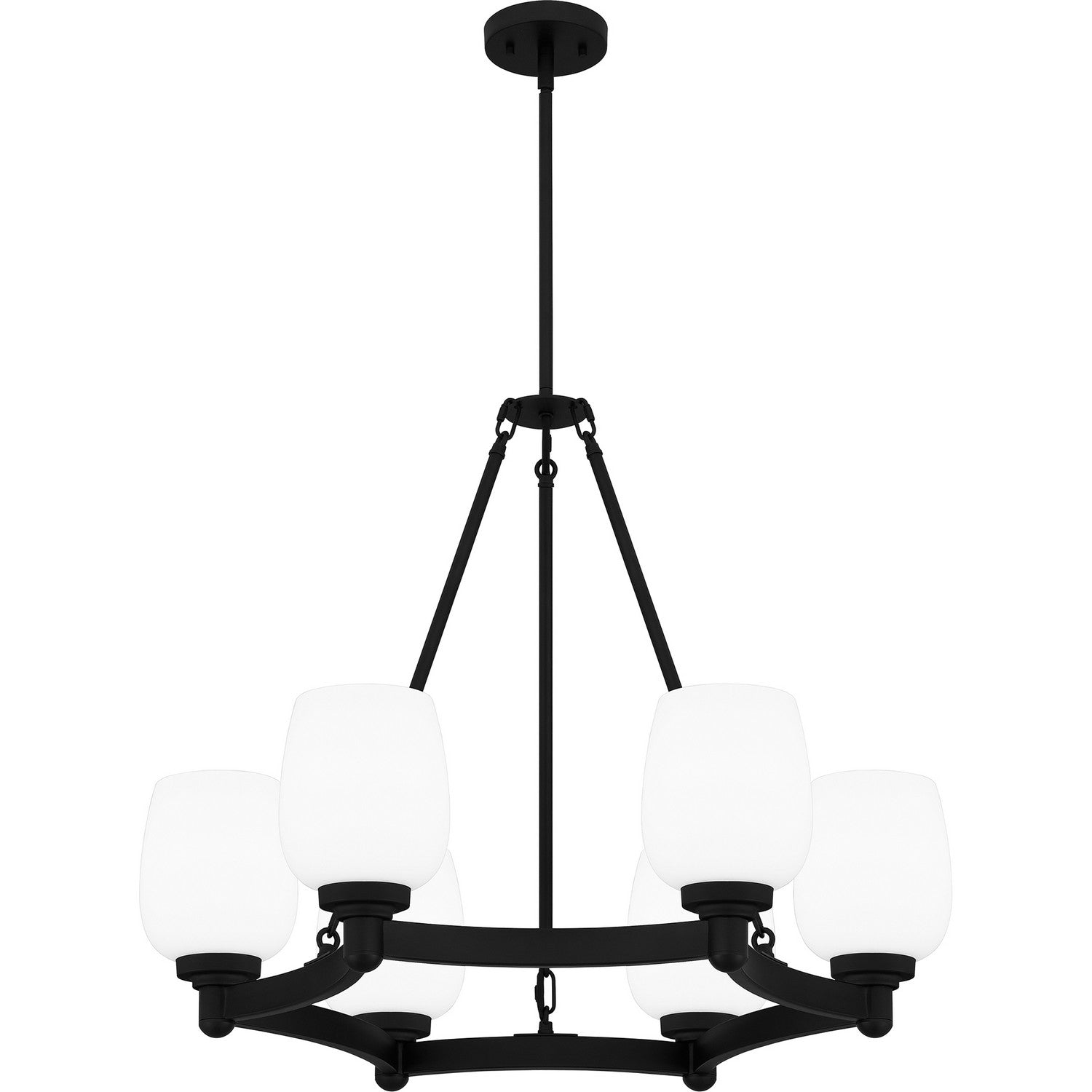 Quoizel - PNG5028MBK - Six Light Chandelier - Penning - Matte Black