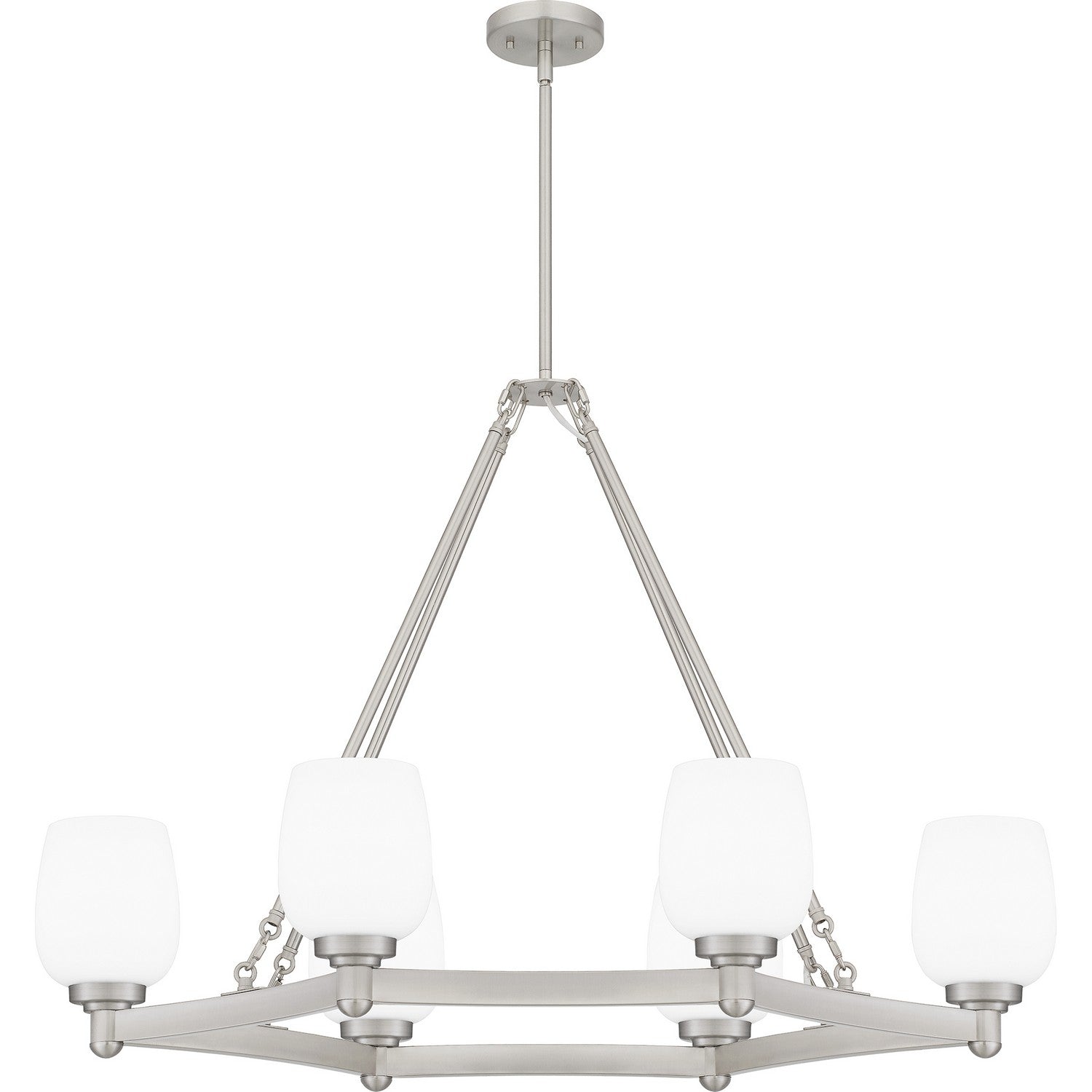 Quoizel - PNG638BN - Six Light Linear Chandelier - Penning - Brushed Nickel