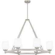 Quoizel - PNG638BN - Six Light Linear Chandelier - Penning - Brushed Nickel