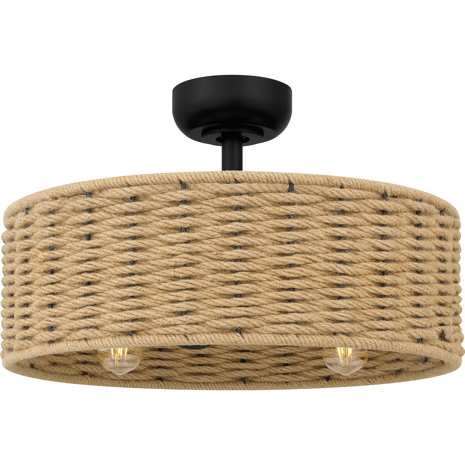 Quoizel - QFA6201MBK - Four Light Fandelier - Quoizel Fandelier - Matte Black