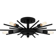 Quoizel - QSF6158MBK - Five Light Semi Flush Mount - Quoizel Semi-Flush Mount - Matte Black