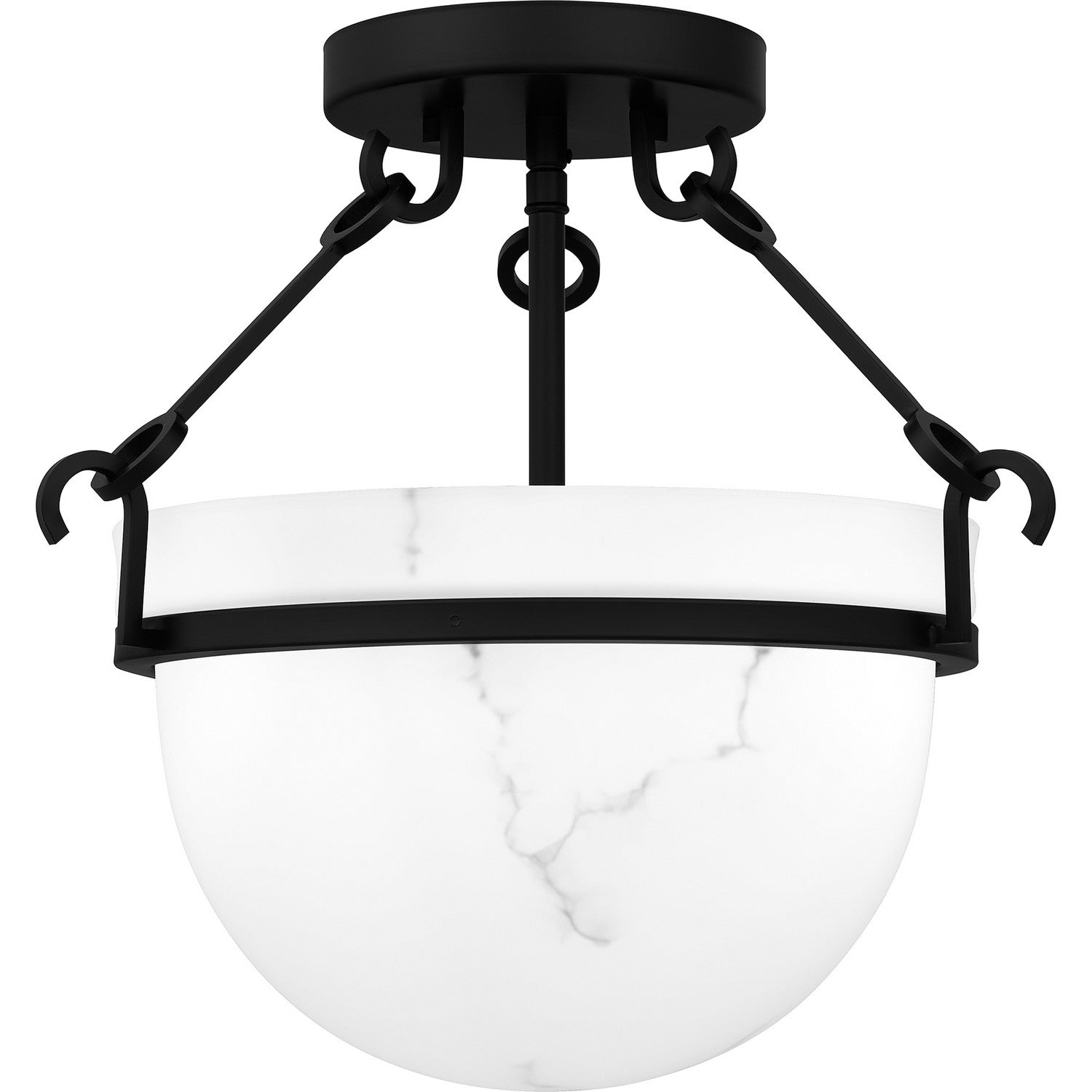 Quoizel - QSF6185MBK - Three Light Semi Flush Mount - Quoizel Semi-Flush Mount - Matte Black