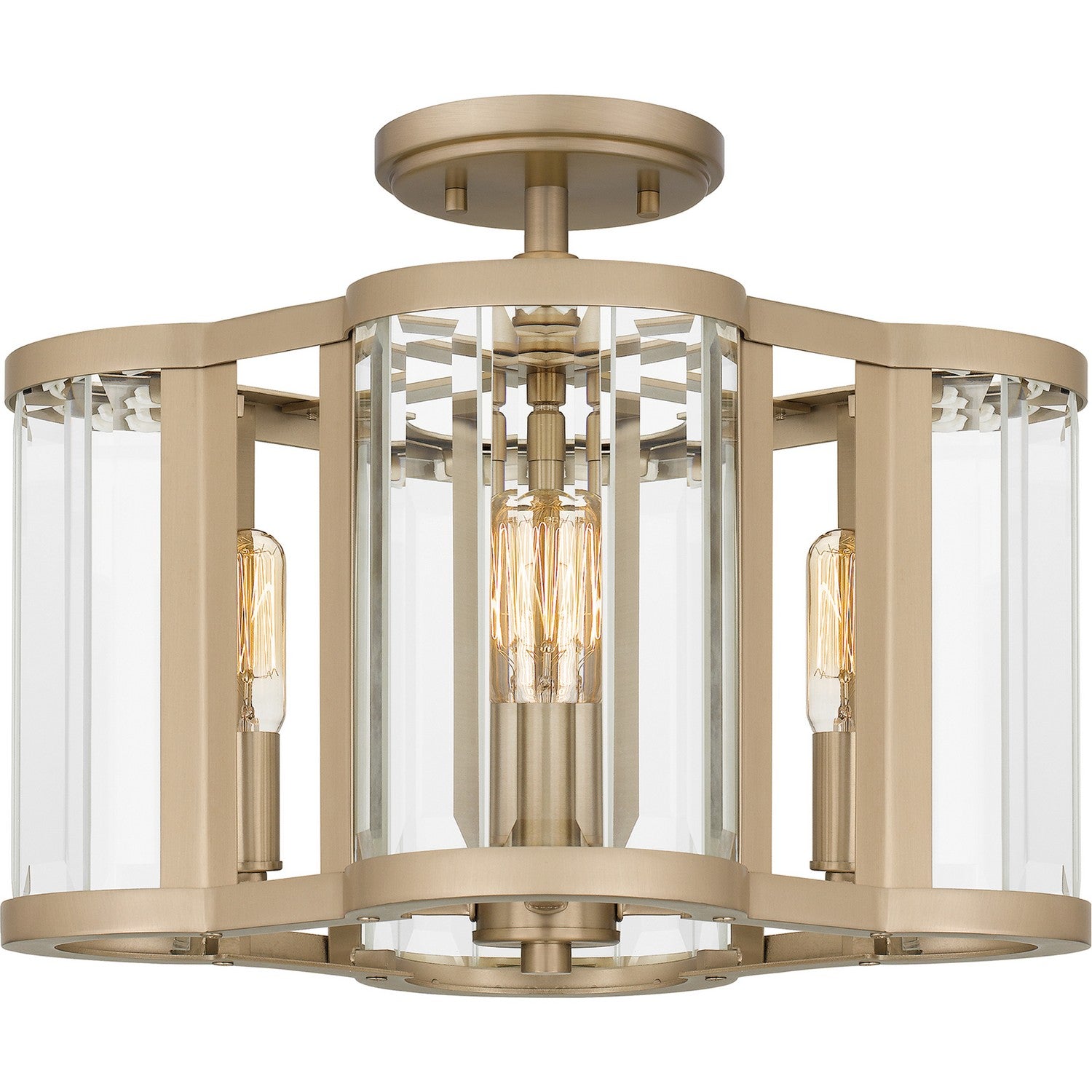 Quoizel - QSF6193BGD - Four Light Semi Flush Mount - Quoizel Semi-Flush Mount - Bronze Gold