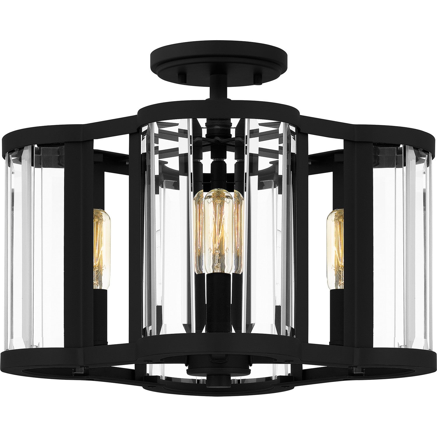 Quoizel - QSF6193MBK - Four Light Semi Flush Mount - Quoizel Semi-Flush Mount - Matte Black