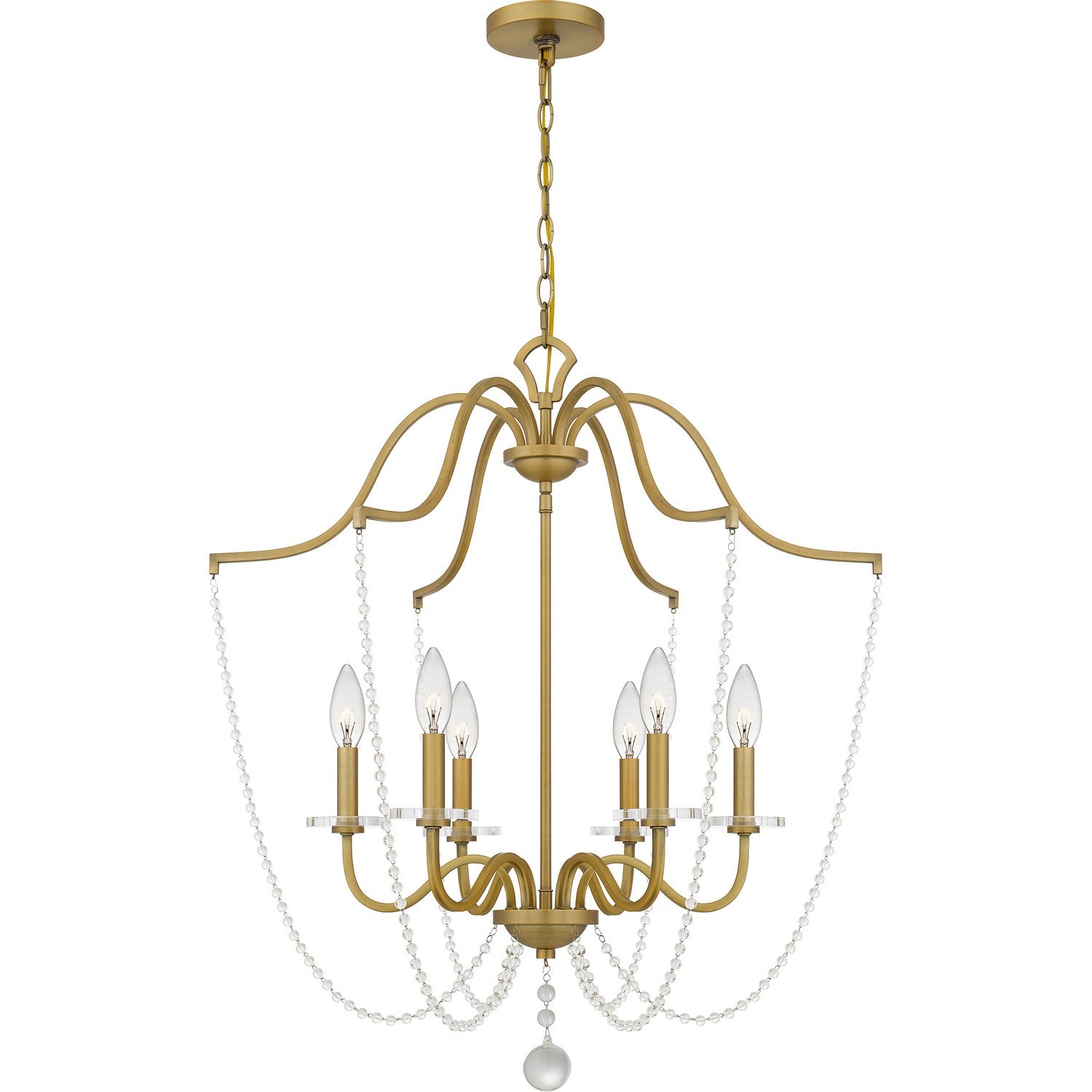 Quoizel - SDY5028AB - Six Light Chandelier - Sunday - Aged Brass