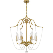 Quoizel - SDY5028AB - Six Light Chandelier - Sunday - Aged Brass