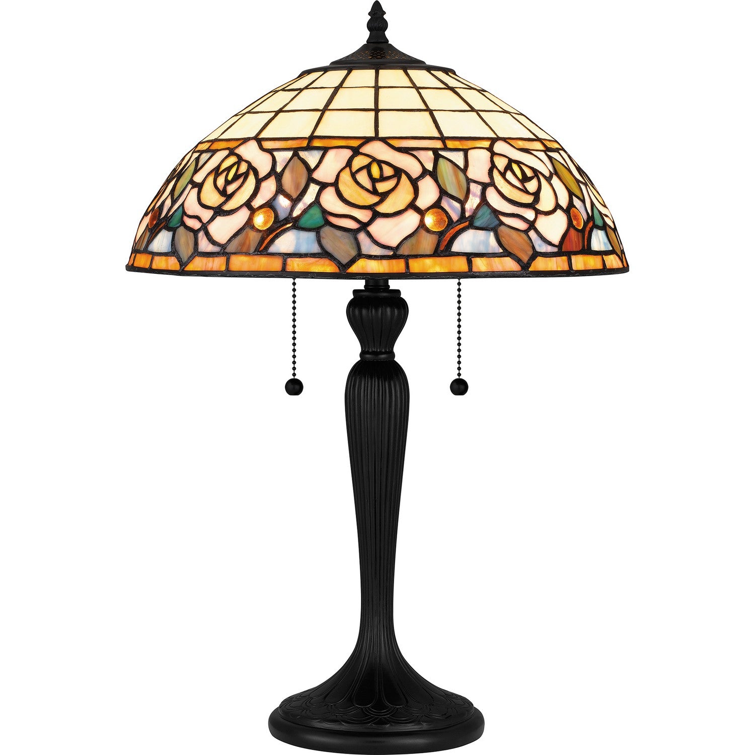 Quoizel - TF6150MBK - Two Light Table Lamp - Tiffany - Matte Black