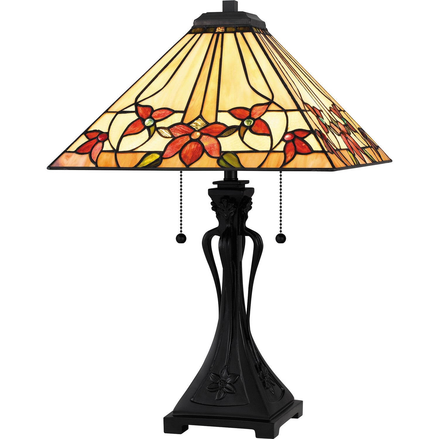 Quoizel - TF6153MBK - Two Light Table Lamp - Tiffany - Matte Black
