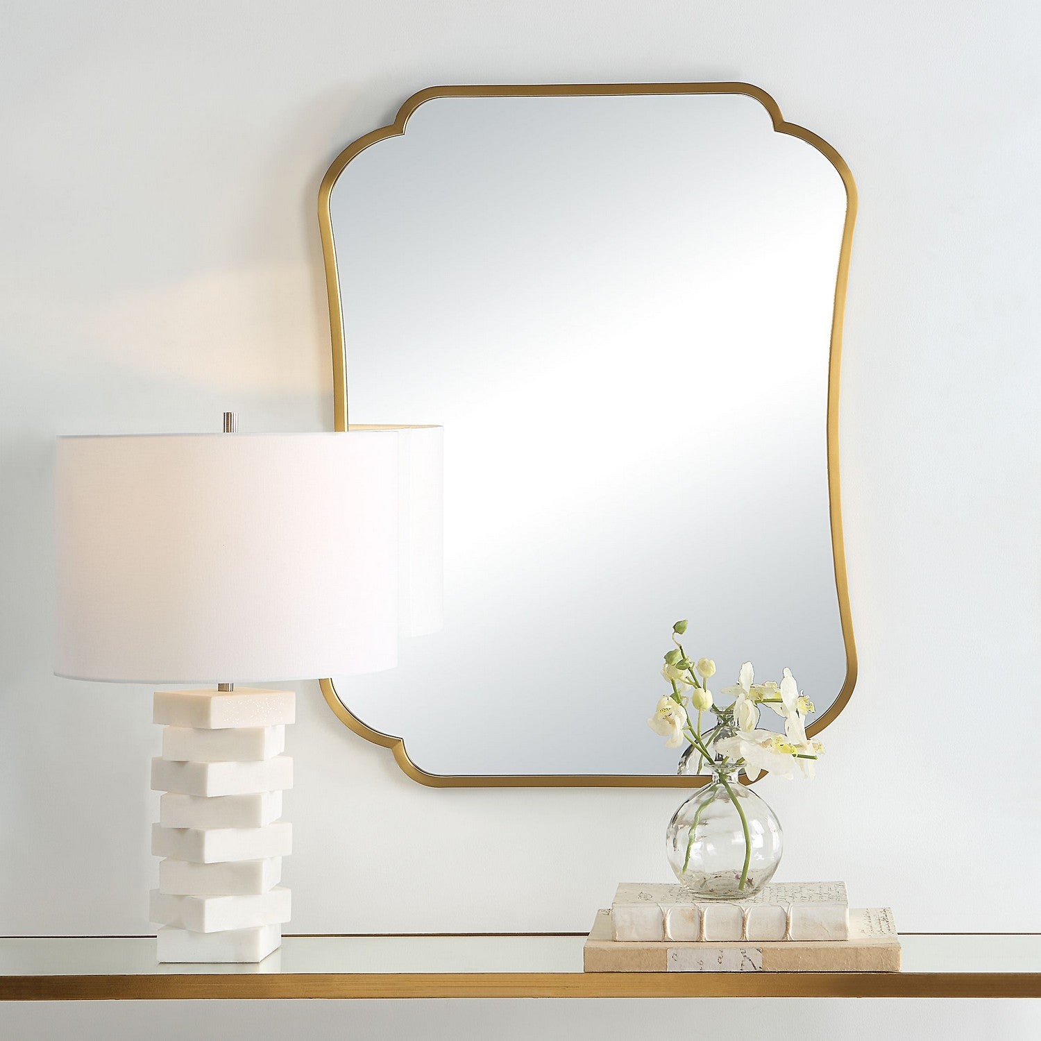 Uttermost - 09904 - Mirror - Athena - Brushed Brass