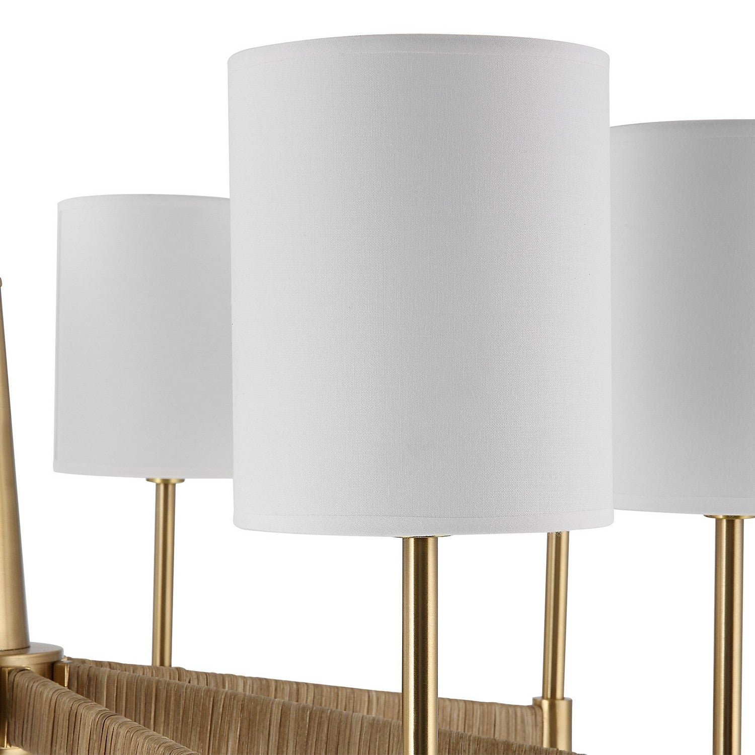 Uttermost - 21372 - Eight Light Chandelier - Lautoka - Warm Brass With Rattan Wrap