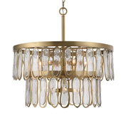 Uttermost - 21586 - Nine Light Pendant - Aurelie - Antique Brass