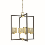 Framburg - 5774 BR/MBLACK - Four Light Chandelier - Avery - Brushed Brass/Matte Black