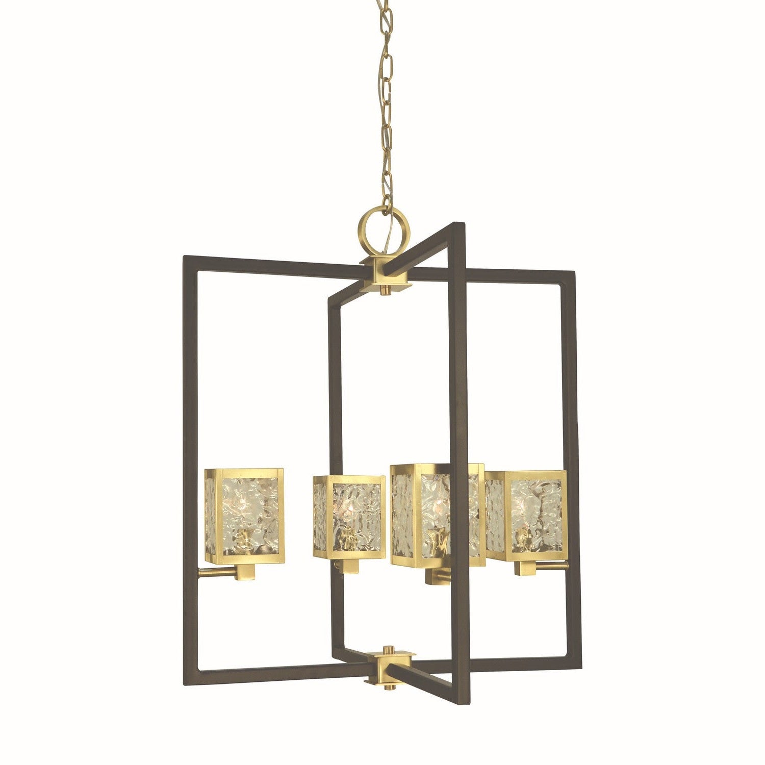 Framburg - 5774 BR/MBLACK - Four Light Chandelier - Avery - Brushed Brass/Matte Black