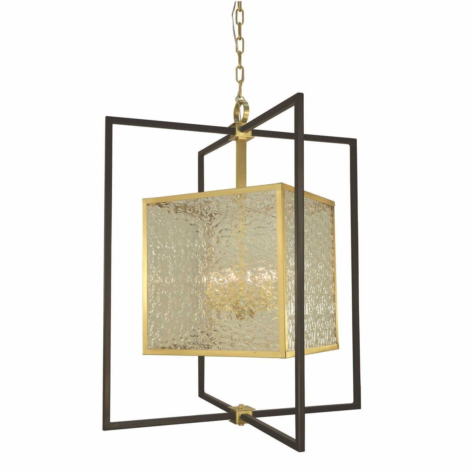 Framburg - 5778 BR/MBLACK - Six Light Foyer Chandelier - Avery - Brushed Brass/Matte Black
