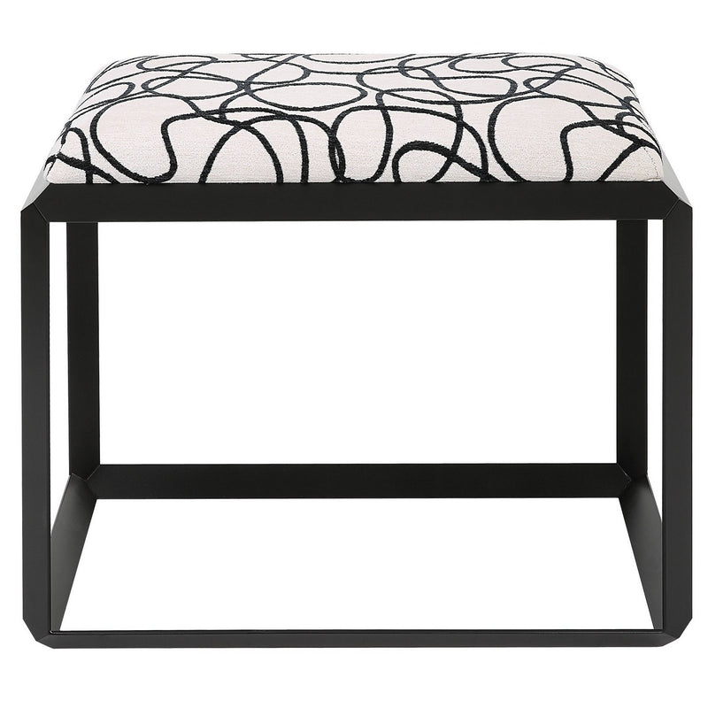 Uttermost - 23768 - Bench - Curls - Satin Black
