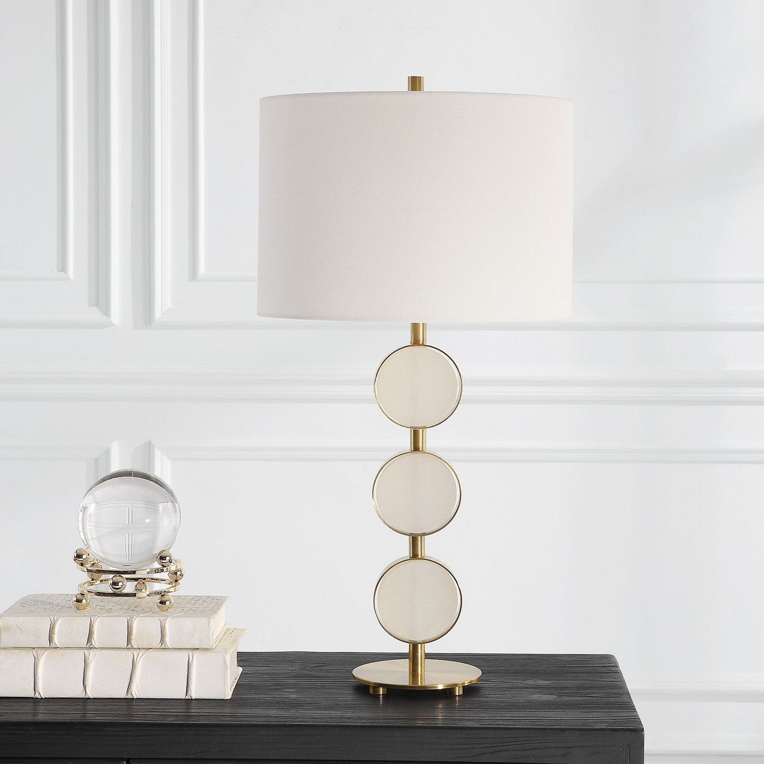 Uttermost - 30202-1 - One Light Table Lamp - Three Rings - Brushed Brass