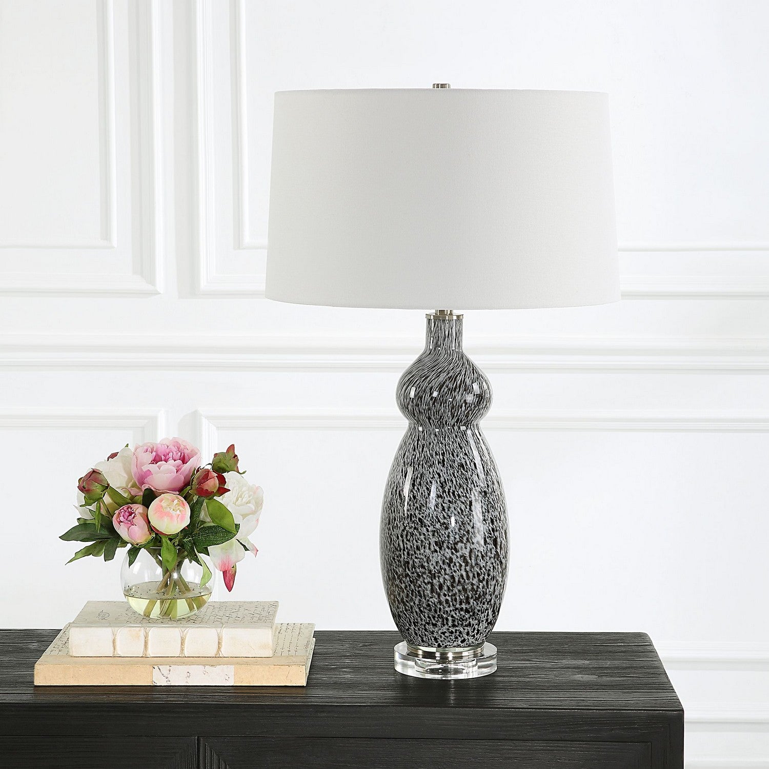 Uttermost - 30228 - One Light Table Lamp - Velino - Brushed Nickel