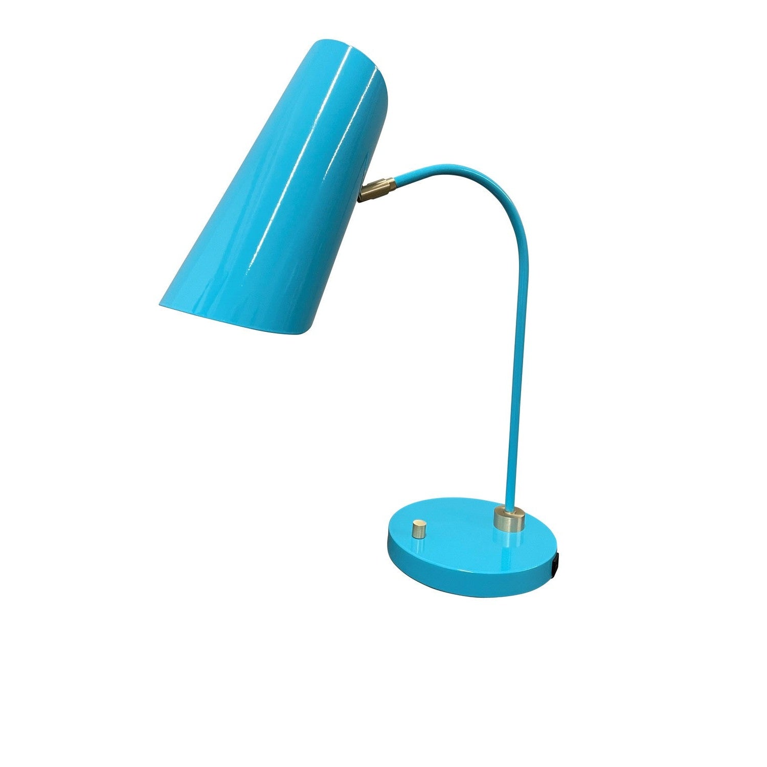 House of Troy - L350-AZSB - One Light Table Lamp - Logan - Azure/Satin Brass