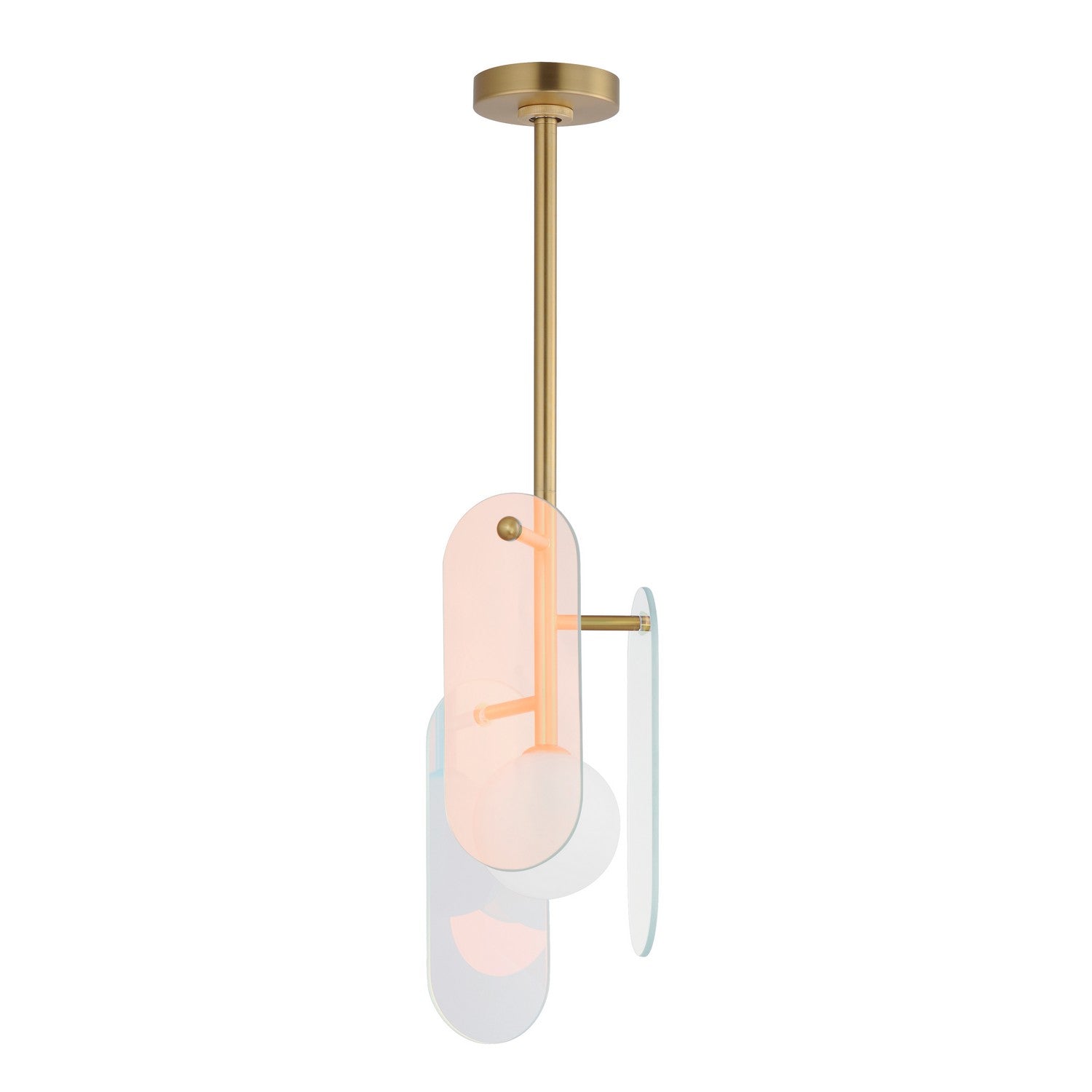 Studio M - SM24811DCNAB - LED Pendant - Megalith - Glass - Natural Aged Brass