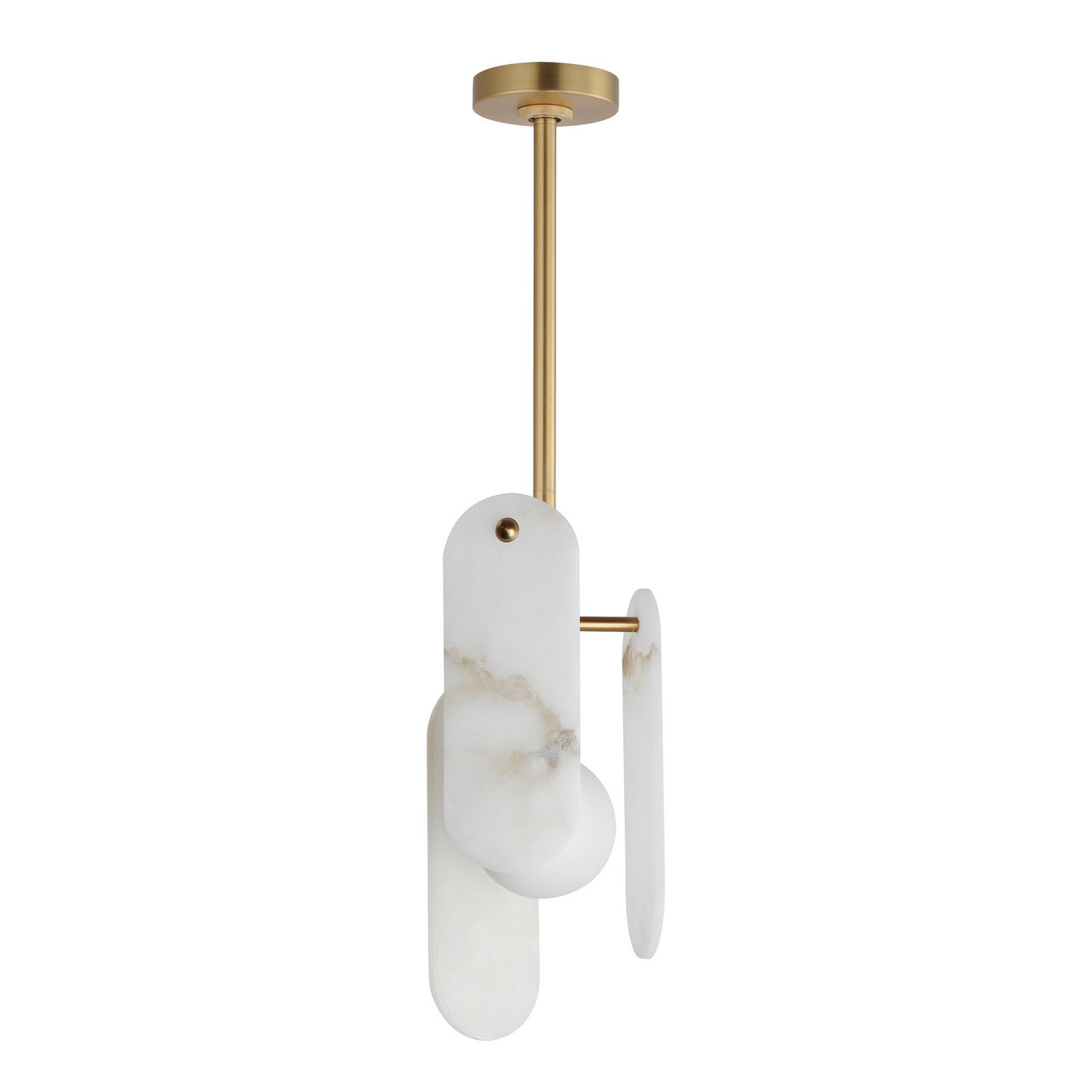 Studio M - SM24811WANAB - LED Pendant - Megalith - Stone - Natural Aged Brass
