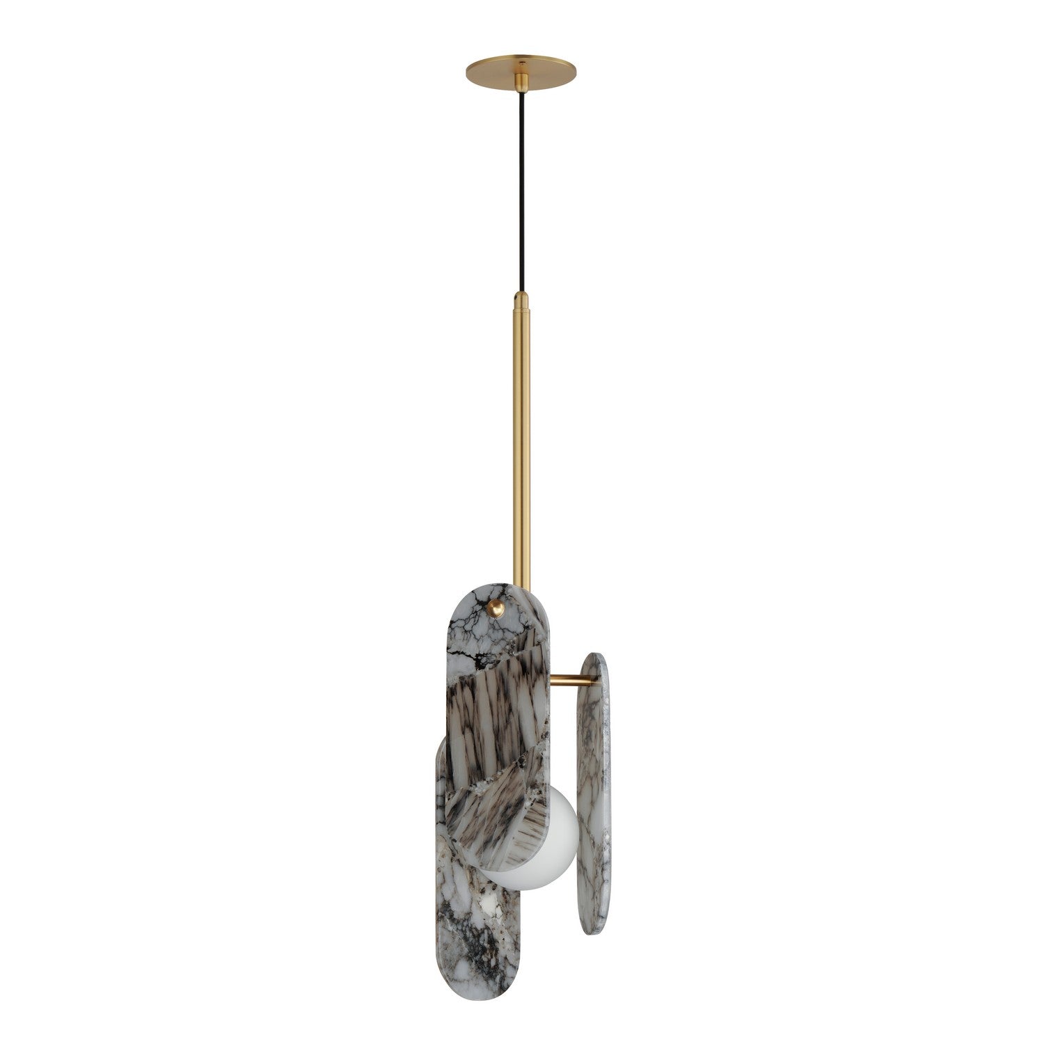 Studio M - SM24812ARYNAB - LED Pendant - Megalith - Stone - Natural Aged Brass