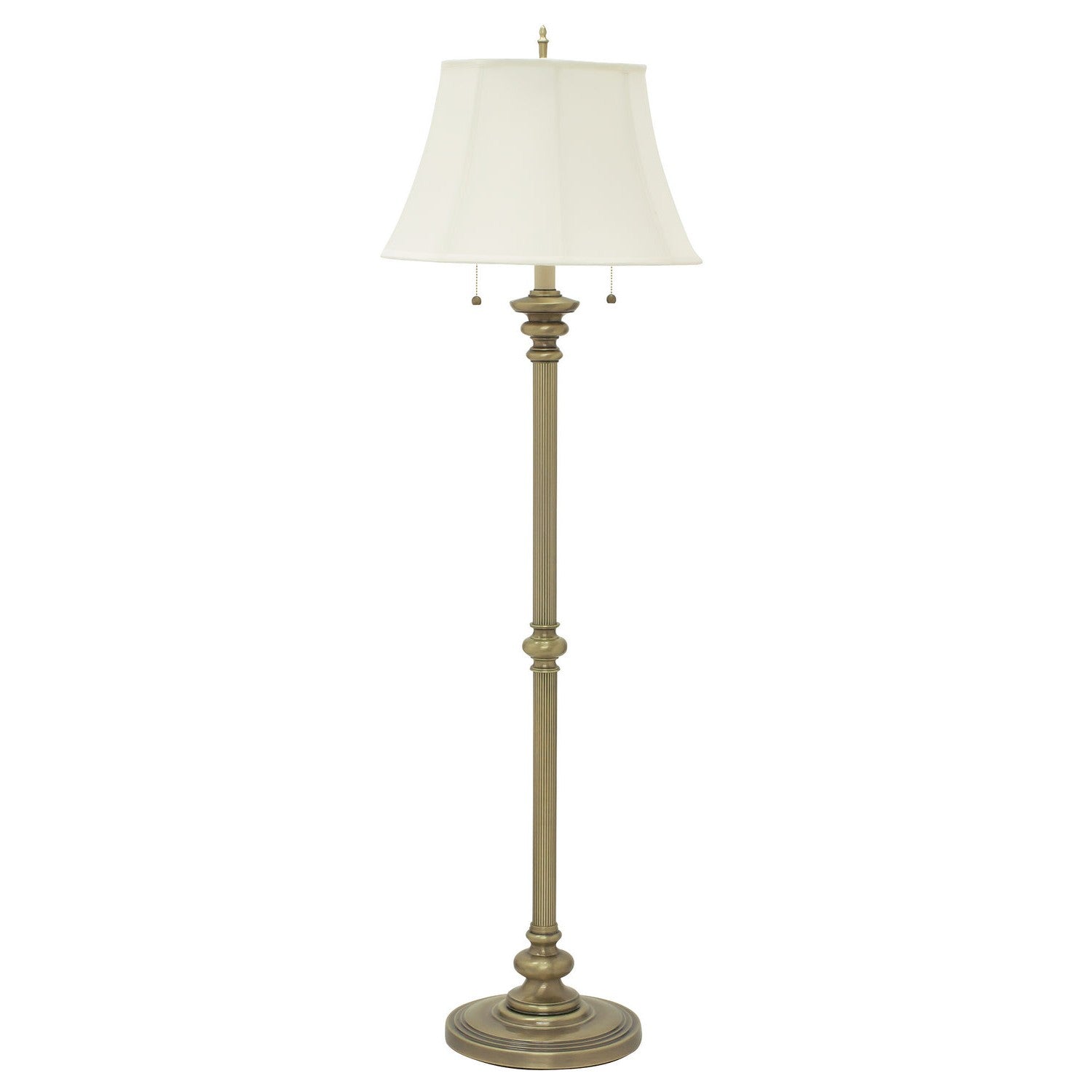 House of Troy - N601-AB - Two Light Floor Lamp - Newport - Antique Brass