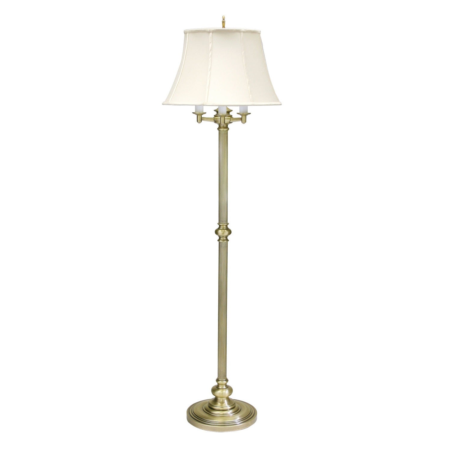 House of Troy - N603-AB - Four Light Floor Lamp - Newport - Antique Brass