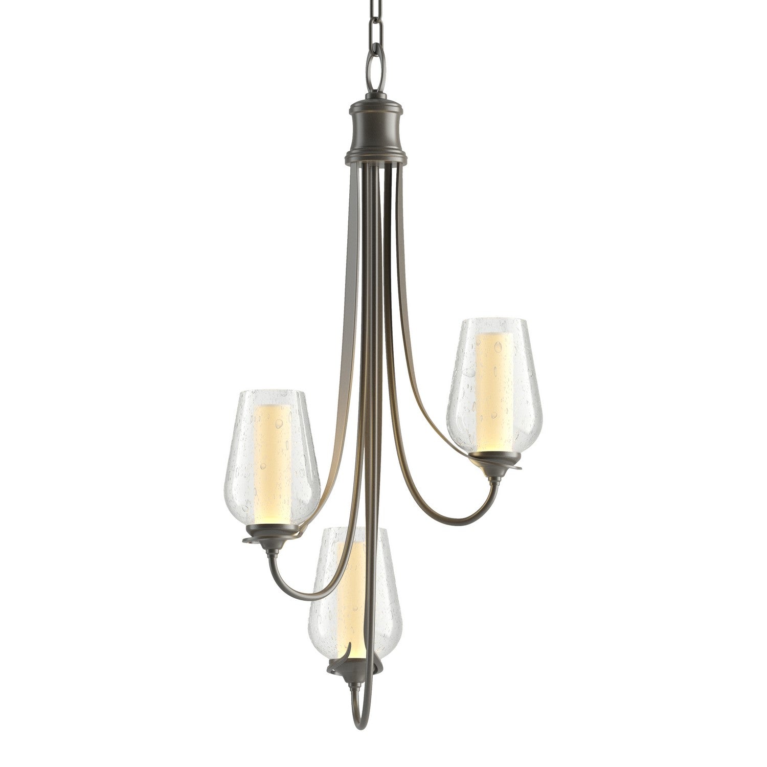 Hubbardton Forge - 103033-SKT-07-ZS0354 - Three Light Chandelier - Flora - Dark Smoke
