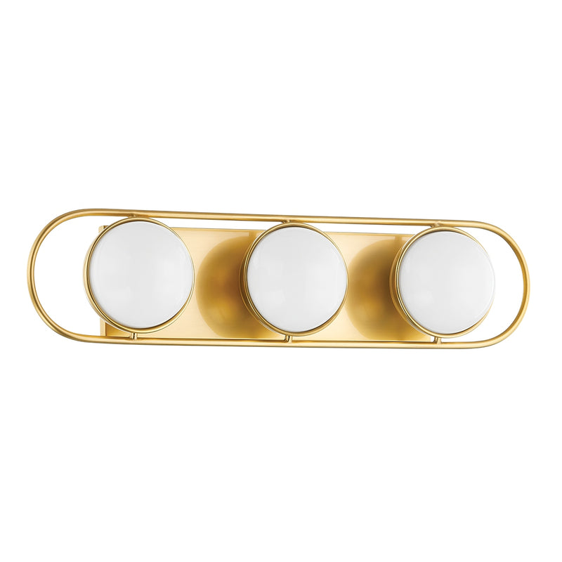Mitzi - H783303-AGB - Three Light Bath and Vanity - Amy - Aged Brass